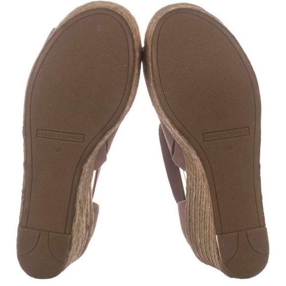 SALE SALE Marc Fisher Leather Peep Toe Espadrille - Picture 5 of 5